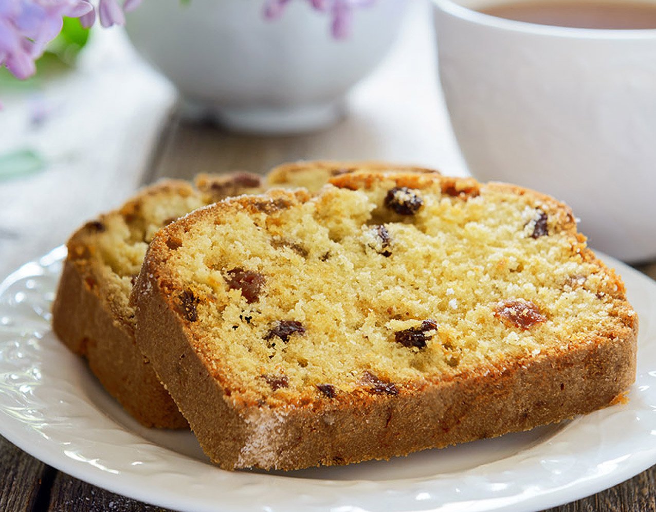 Bolo de Mel com Uva Passas sem Glúten